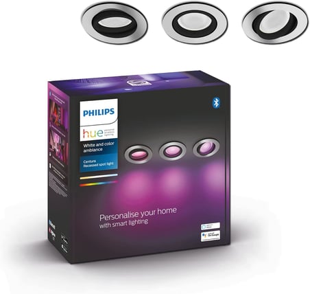 Philips Hue Centura Akıllı 3'Lü Gömme Spot 3X4.2W (Alüminyum)