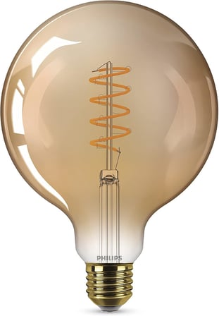 Philips Ledcla 50W G120 E27 2200K Sarı Işık Gold Dim Edilebilir Filament Led Ampul