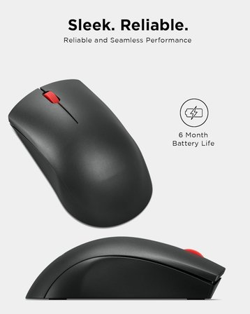 Lenovo Kablosuz Fare (Wl150) - 2.4G Nano Usb-A Çok Yönlü Ergonomik Fare - 3 Milyon Tıklama, 1.000 Dp