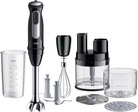 Braun Multiquick 5 Pro Mq55755M, 25 Hız Kademeli El Mikseri, Easy Click System Plus, 1000 W, Siyah, 
