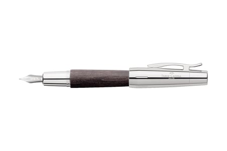 Faber-Castell E-Motion Krom/Ahşap Dolmakalem, Siyah (M)