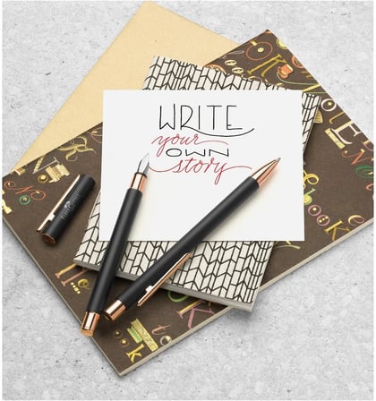 Faber-Castell 343320 - Kugelschreiber Neo Slim, Metall Schwarz, Rosegold