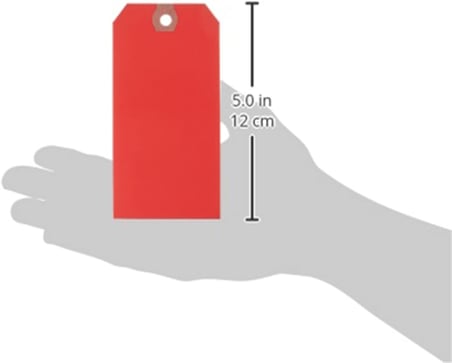Avery 12345 Telsiz Gönderi Etiketleri, Kağıt, 4 3/4 X 2 3/8, Kırmızı (1000'Li Kutu)