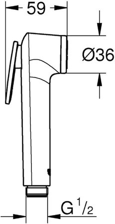 Grohe Vitalio Taharet Spreyi 30 El Duşu, 1 Akışlı, Bide, Shattaf, Krom, 26351000