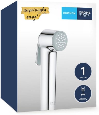 Grohe Vitalio Taharet Spreyi 30 El Duşu, 1 Akışlı, Bide, Shattaf, Krom, 26351000