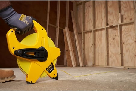 Stanley Power Winder Fiberglas Çerçeve Bandı Ölçüsü (100 M Uzunluk, 13 Mm Genişlik, Ergonomik, Hassa