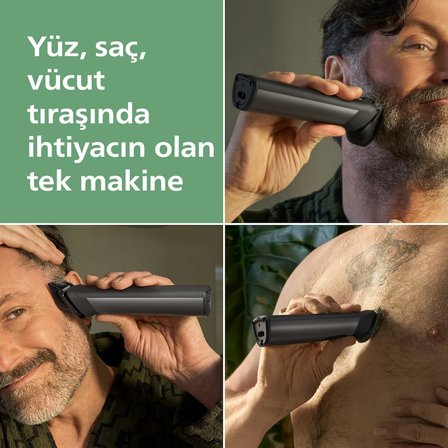 All-In-One Trimmer 7000 Serisi, 13'Ü 1 Arada Erkek Bakım Seti, Beardsense Teknolojisi, 120 Dakika Ça