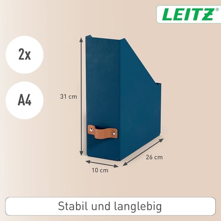 Leitz Puro Kutu Klasör 2’Li Mavi