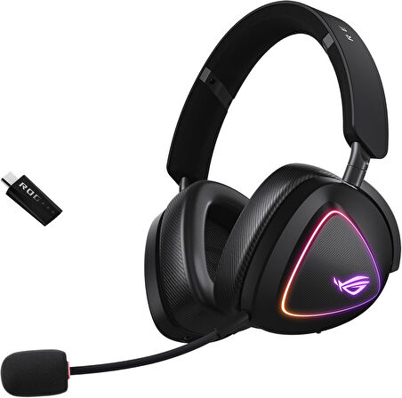 Asus Rog Delta Ii Kablosuz Oyun Kulakliği (50Mm Ti̇Tanyum Sürücüler, Rog Speednova,153-Saat Pi̇L Ömr