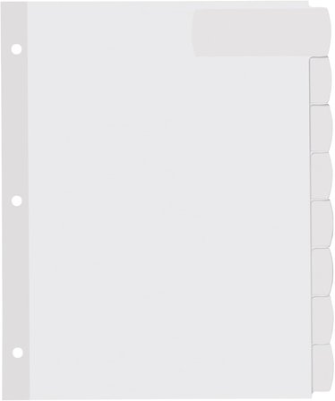 Avery Büyük Sekme Yazdırılabilir Kolay Soyulabilir Büyük Beyaz Etiket Bölücüler, 8 Sekme, 4 Takım (1