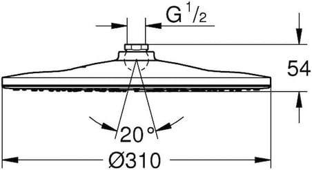 Grohe Tepe Duşu 31 Cm Rainshower Krom - 26561000