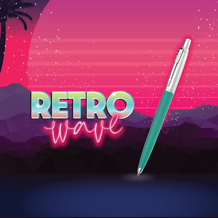 Parker Jotter Originals Tükenmez Kalemler | Retrowave Koleksiyonu | Vermilion Kırmızı Ve İndigo Moru