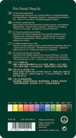 Faber-Castell Pitt Pastel Boya Kalemi, 12 Renk