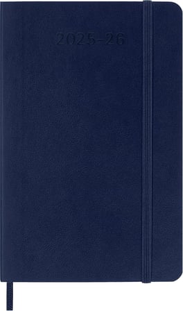 Moleskine 18 Monate Wochen Notizkalender 2025/2026, Pocket/A6, 1 Wo = 1 Seite, Rechts Linierte Seite