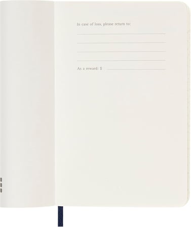 Moleskine 18 Monate Wochen Notizkalender 2025/2026, Pocket/A6, 1 Wo = 1 Seite, Rechts Linierte Seite