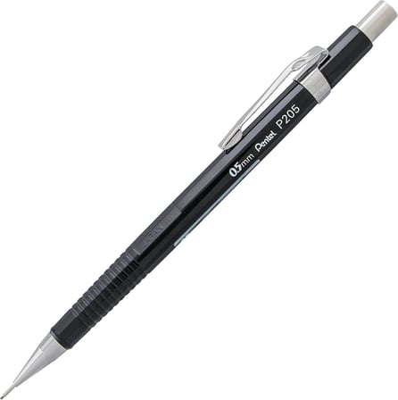 Pentel Sharp Mekanik Kurşun Kalem, (0,5 Mm), Ince Çizgi, Siyah Namlu, 4'Lü Paket (P205Pf4A)