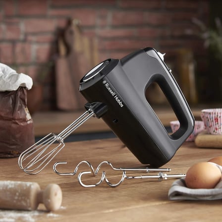 Russell Hobbs El Mikseri Mat Siyah (5 Hız Kademesi Artı Turbo Fonksiyonu, Bulaşık Makinesinde Yıkana