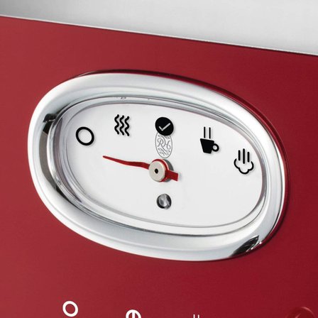 Russell Hobbs 28250-56 Espresso Kahve Makinesi, Retro Kırmızı Süzgeç, 15 Bar, 2 Fincan Başlığı, 1.1 