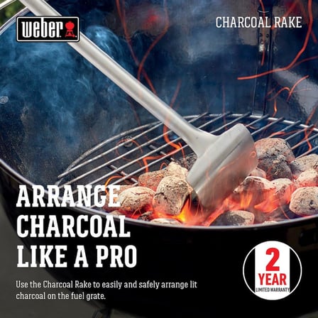 Weber 10615 Grill Charcoal Rake, Silver