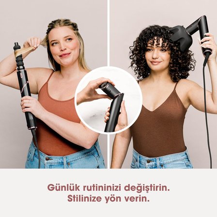 Shark Flexstyle 5-In-1 Saç Kurutma & Şekillendirme Sistemi - Black Rose Gold Hd446Eu