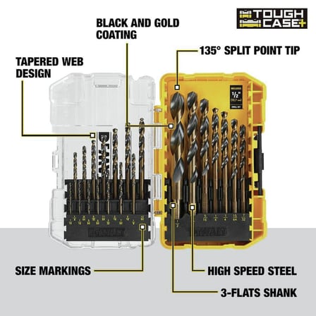 Dewalt Dwa1181 21 Parça Set Siyah Oksit Kaplamalı Hss Matkap Ucu Seti