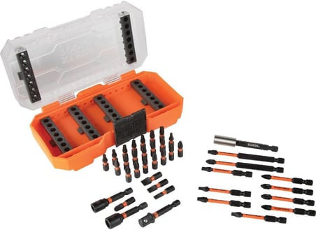 Klein Tools 33801 Darbeli Sürücü Ucu Seti, Proflex, S2 Çelik Phillips, Oluklu, Kare, Torx Uçları, Kı