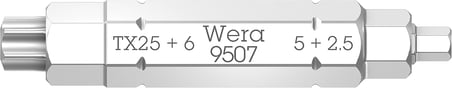 Wera - 05073202001-4'Ü 1 Arada Uç, 9507 Sb 4'Ü 1 Arada Uç 2, 2,5; 5; 6 X Tx 25 X 37 Mm