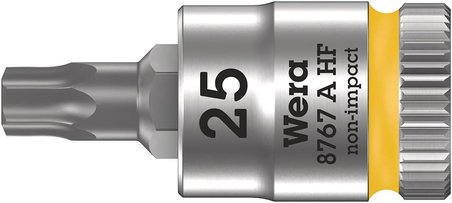 Wera 05003365001 8767 A Hf Torx Zyklop Uç, Tutma Fonksiyonlu 1/4 Inç Tahrikli, Sarı, Tx 25 X 28 Mm