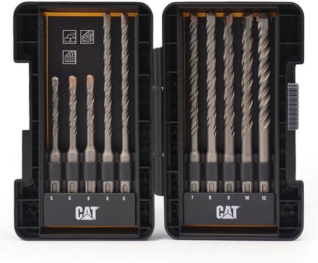 Cat Da03901 Tungsten Karbür Sds-Plus Beton Matkap Uç Seti, 10 Parça