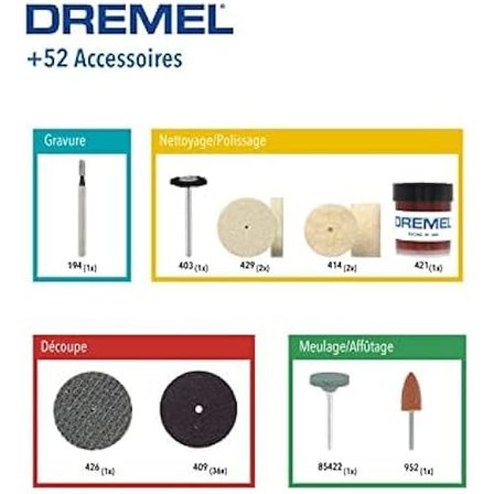 Dremel 687 Çok Amaçlı Aksesuar Seti, 52'Li