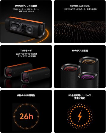 Xiaomi Sound Party Bluetooth Hoparlör, 50W (35W Woofer + 15W Tweeter), Siyah, Mdz-39-Db, Ip67 Su Geç