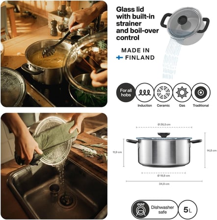 Fiskars Functional Form Tencere 5 L