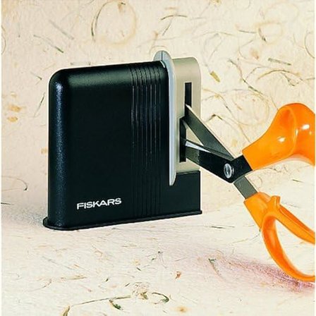 Fiskars Makas Bileyici, Sağ Elini Kullananlar Için, Seramik Zımpara Başlıkları/Plastik Gövde, Siyah/