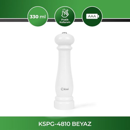 Kiwi Kspg-4810 Otomatik Tuz&Baharat Değirmeni (Beyaz)