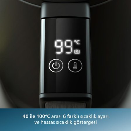 Philips 7000 Serisi Çift Yalıtımlı Su Isıtıcısı, 1,7 L Kapasite, Yaylı Kapak, Hızlı Kaynatma, Kolay