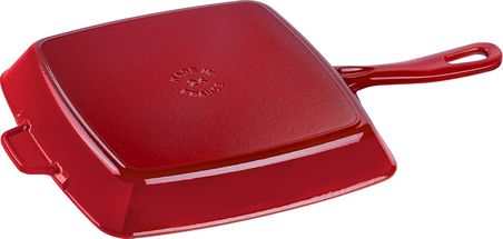 Staub 40501-110-0 American Izgara Tavası, Dökümü Demir, Indüksiyonlu Ocaklara Uygun, 26 Cm, Kiraz Kı