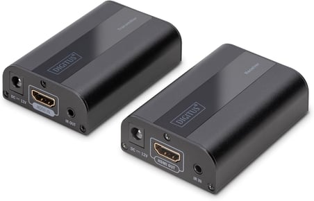 Digitus Hdmi Extender - Ultra Hd, 4K, 60Hz - Set (Verici/Alıcı) - 60 M'Ye Kadar Menzil - Patch Kablo