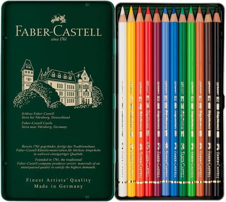 Faber-Castell Polychromos Kuru Boya Kalemi, 12 Renk