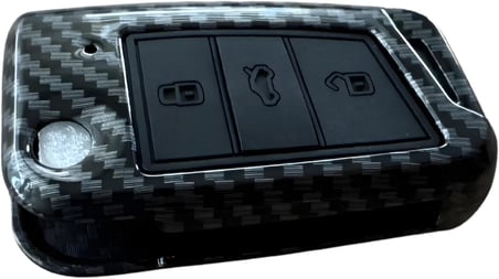 Autohan Keys Lüks Karbon Anahtar Koruma Kılıfı Volkswagen Golf 7, Golf 7.5, Tiguan, Polo, T-Roc, T-C