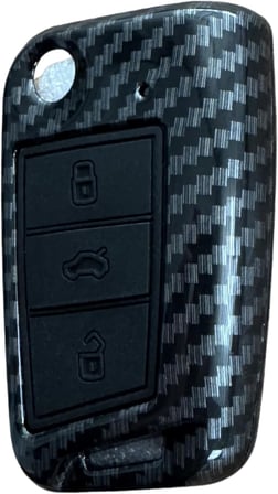 Autohan Keys Lüks Karbon Anahtar Koruma Kılıfı Volkswagen Golf 7, Golf 7.5, Tiguan, Polo, T-Roc, T-C