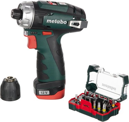 Metabo 600079510 Powermaxx Bs + Bitbox Akülü Matkap (2X 2.0 Ah 10.8V Akü + Şarj Cihazı + Bits Uç Set