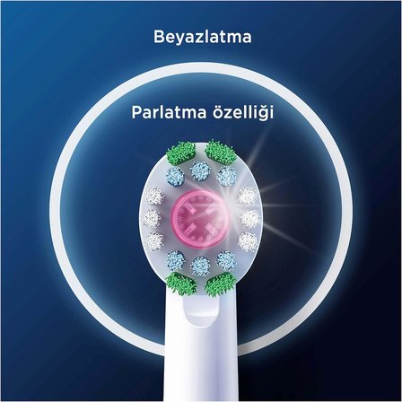 Oral-B 3D White X-Filament Şarjlı Diş Fırçası Yedek Başlığı 4 Adet