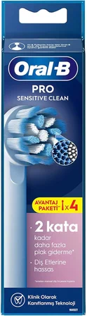 Oral-B Sensitive X-Filament Şarjlı Diş Fırçası Yedek Başlığı 4 Adet