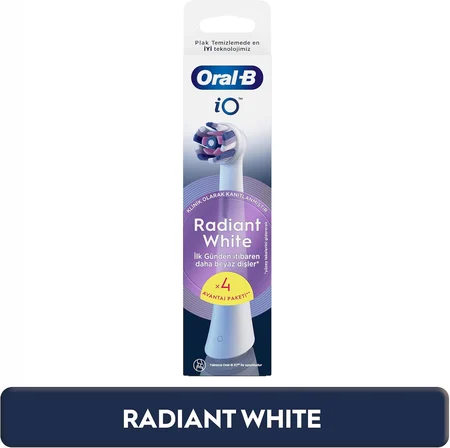 Oral-B Io Radiant White Beyaz Diş Fırçası Yedek Başlığı 4 Adet