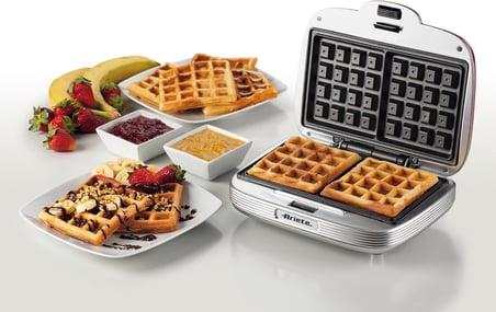 Ariete Party Time Waffle Makinesi Kırmızı 1973/00-700 Watt, Güç Hazır Işık Göstergesi, Kablo Sarma, 