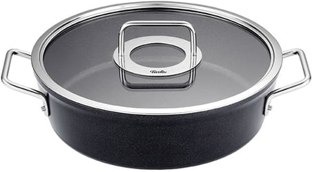Fissler Adamant Cam Kapak Kısa Tencere 28 Cm