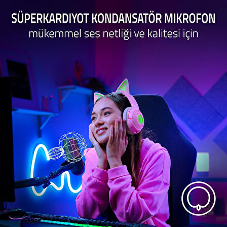 Razer Seiren V3 Chroma - Dokunarak Sessize Alma Özellikli Rgb Usb Mikrofon (Yayın Ve Oyun Reaktif Ay