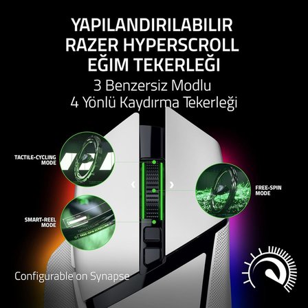 Razer Basilisk V3 Pro 35K - Chroma Rgb Ile Tamamen Özelleştirilebilir Kablosuz Ergonomik Oyun Mouse'