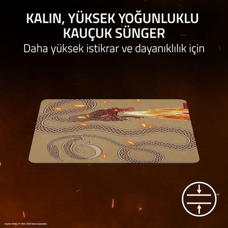 Razer Gigantus V2 L Counter-Strike 2 Dragon Lore - Optimum Kontrol Için Yumuşak Oyun Mouse Pad'I - D