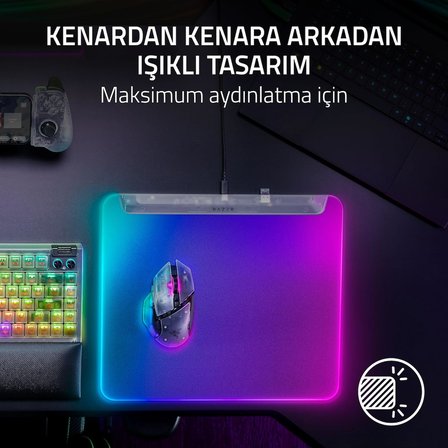 Razer Firefly V2 Pro Phantom White - Tamamen Aydınlatmalı Oyun Mouse Pad'I - Chroma Rgb - Mikro Doku
